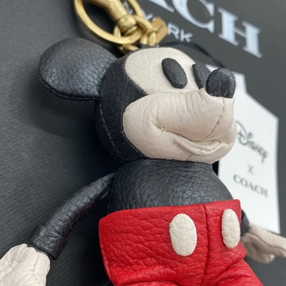 NWT Disney X Coach Mickey Mouse Collectible Bag Charm Coach Keychain Rare FOB 50 - Picture 4 of 7